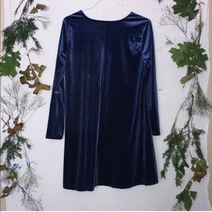 Old Navy Blue Velvet Swing Dress